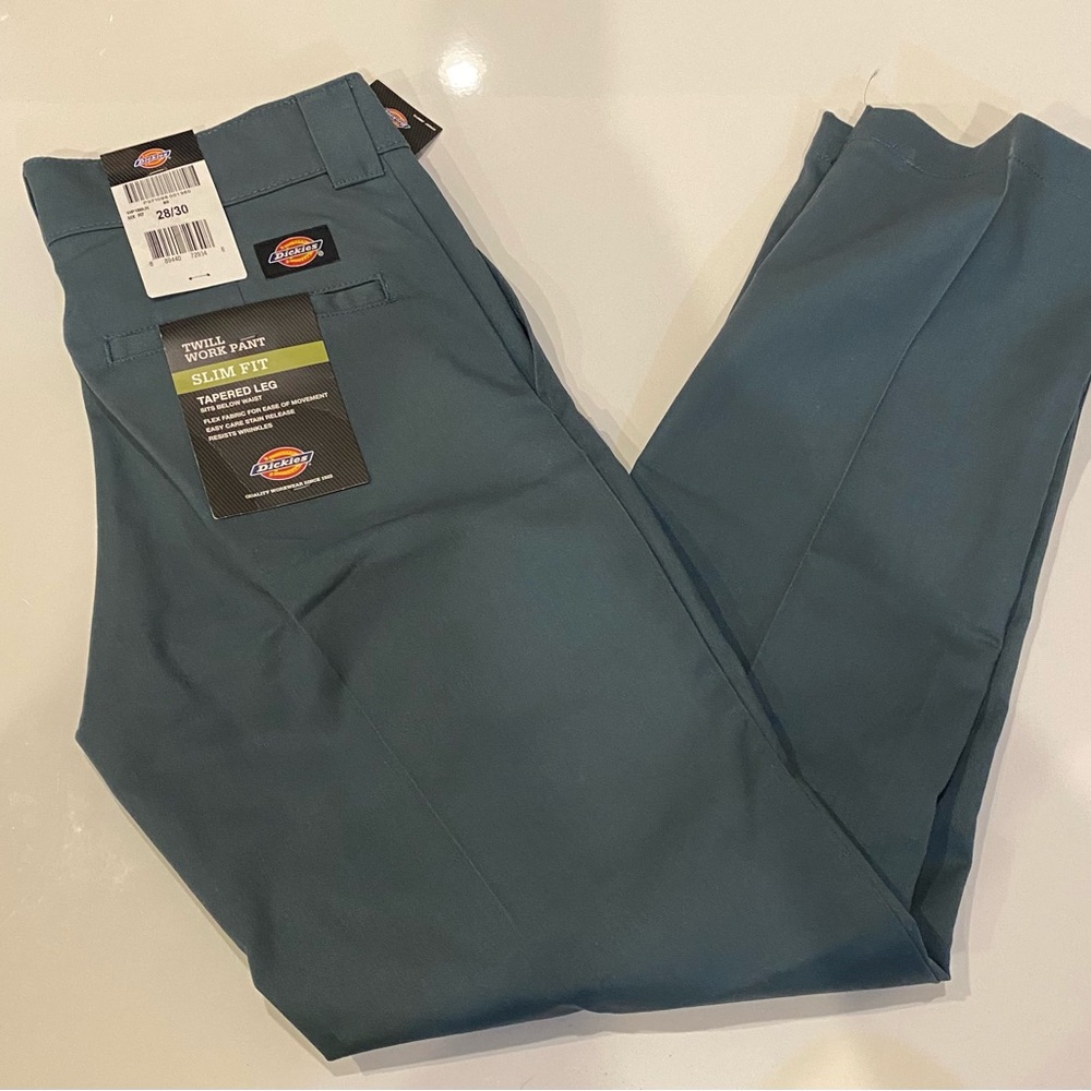 Dickies Men's Slim Fit Tapered Leg Pants - Blue